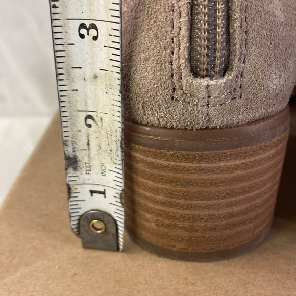 Lucky‎ brand LP-Nacria peep toe sandals size 6.5M stonerock oiled suede - Picture 10 of 14